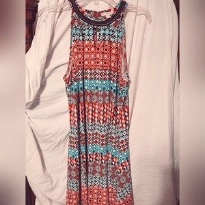 Dress Barn Multi Color Sleeveless Dress Size PXL